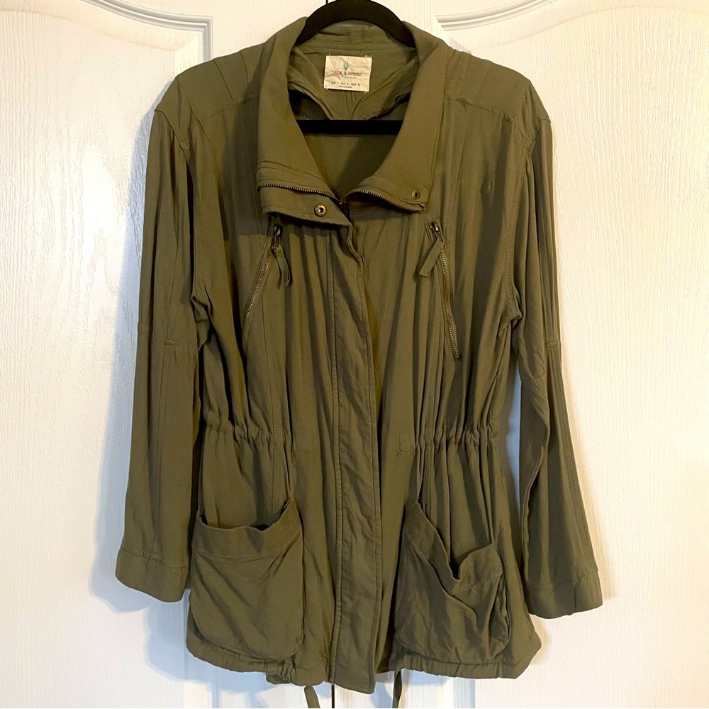 Olive green utility jacket